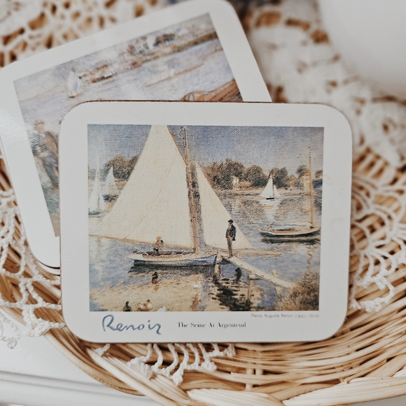 Jason Products Rectangular Renoir Art Coasters Set With Cork Backing - Picture 3 of 8